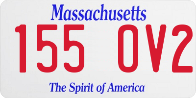 MA license plate 155OV2