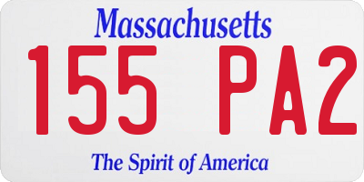 MA license plate 155PA2