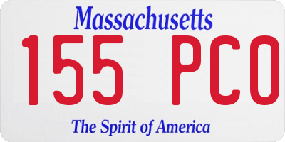 MA license plate 155PC0