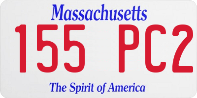 MA license plate 155PC2