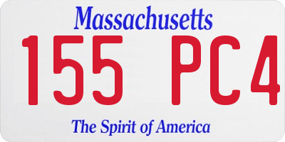 MA license plate 155PC4