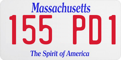 MA license plate 155PD1