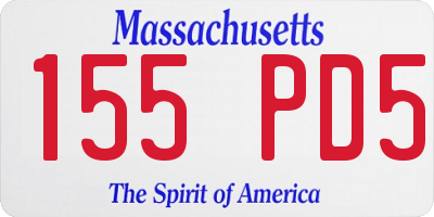 MA license plate 155PD5
