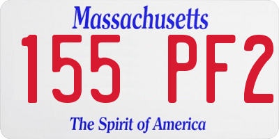 MA license plate 155PF2