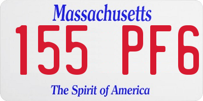 MA license plate 155PF6