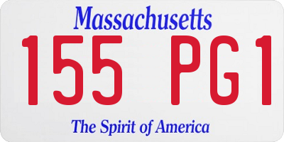 MA license plate 155PG1