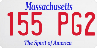 MA license plate 155PG2