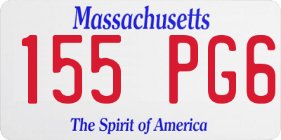 MA license plate 155PG6
