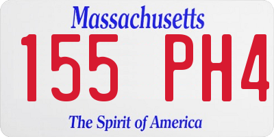 MA license plate 155PH4