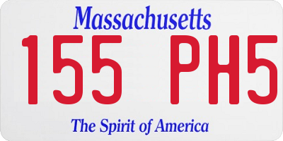 MA license plate 155PH5