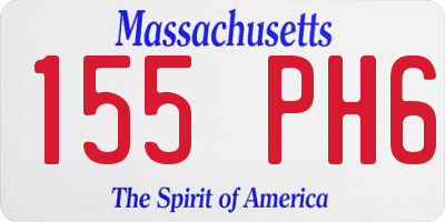 MA license plate 155PH6