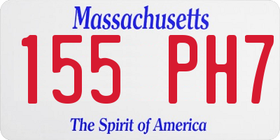 MA license plate 155PH7