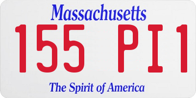 MA license plate 155PI1