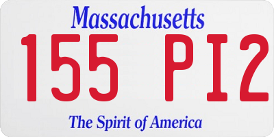 MA license plate 155PI2