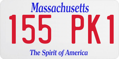 MA license plate 155PK1