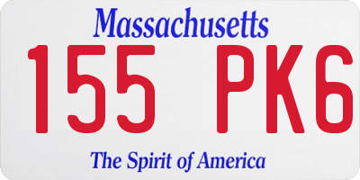 MA license plate 155PK6