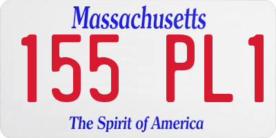 MA license plate 155PL1