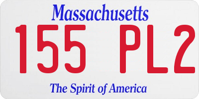 MA license plate 155PL2