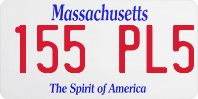 MA license plate 155PL5