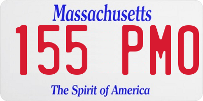 MA license plate 155PM0