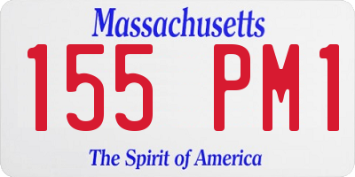 MA license plate 155PM1