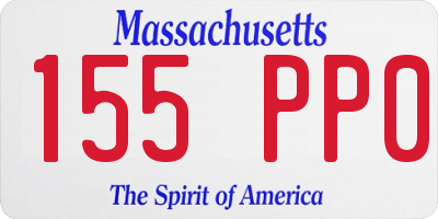 MA license plate 155PP0