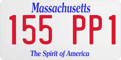 MA license plate 155PP1
