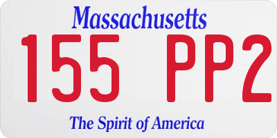 MA license plate 155PP2
