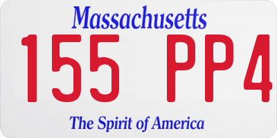 MA license plate 155PP4