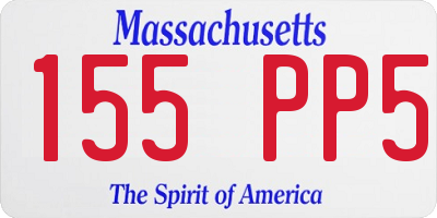 MA license plate 155PP5