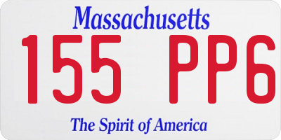 MA license plate 155PP6