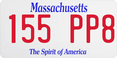 MA license plate 155PP8