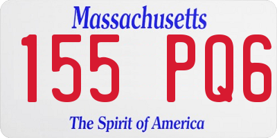 MA license plate 155PQ6