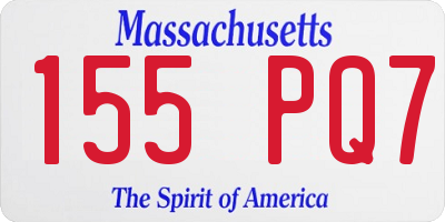 MA license plate 155PQ7