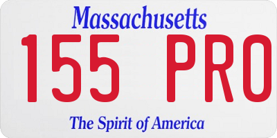 MA license plate 155PR0