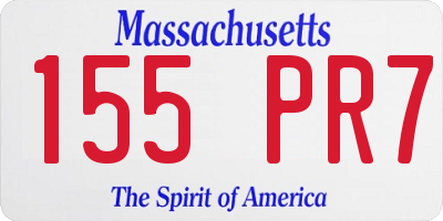 MA license plate 155PR7