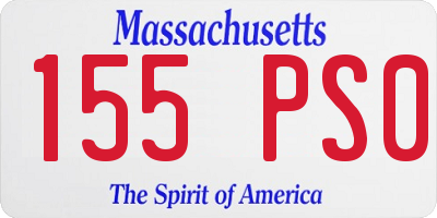 MA license plate 155PS0