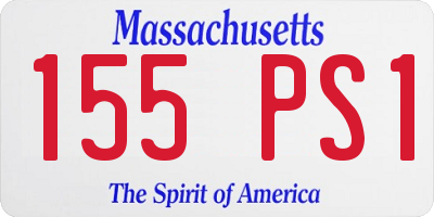 MA license plate 155PS1