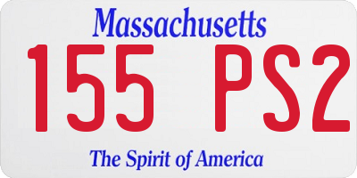 MA license plate 155PS2