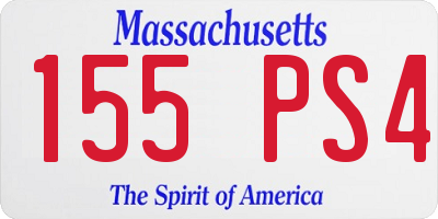 MA license plate 155PS4