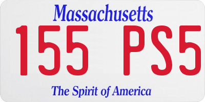 MA license plate 155PS5