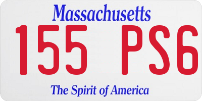 MA license plate 155PS6