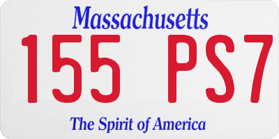 MA license plate 155PS7