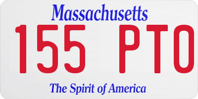 MA license plate 155PT0