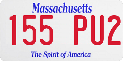 MA license plate 155PU2
