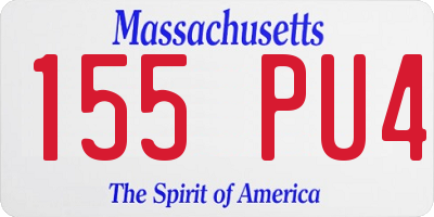 MA license plate 155PU4