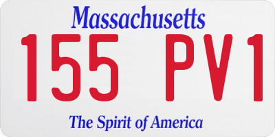 MA license plate 155PV1