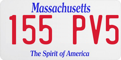 MA license plate 155PV5