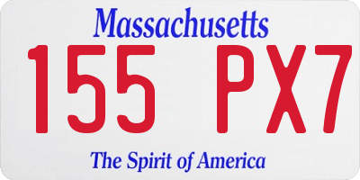 MA license plate 155PX7