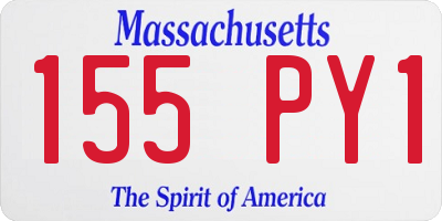 MA license plate 155PY1
